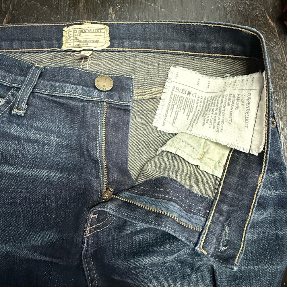 Current/Elliott Dark Blue Denim‎ Jeans - Picture 9 of 16
